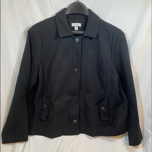 Womens Black Charter Club Jacket Size 16